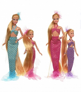 Игровой набор - Русалки, мама и дитя, с зеркалом (Defa Lucy, 8235d)